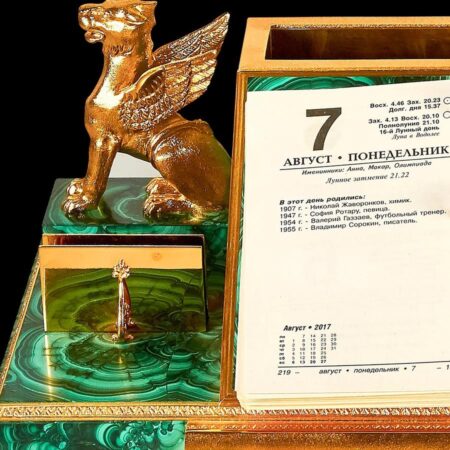 Настольный письменный прибор Малахит