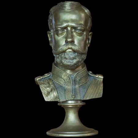 Тирса Николай II из натуральных материалов: Бронза выполнено с покрытием Патина - ручная работа